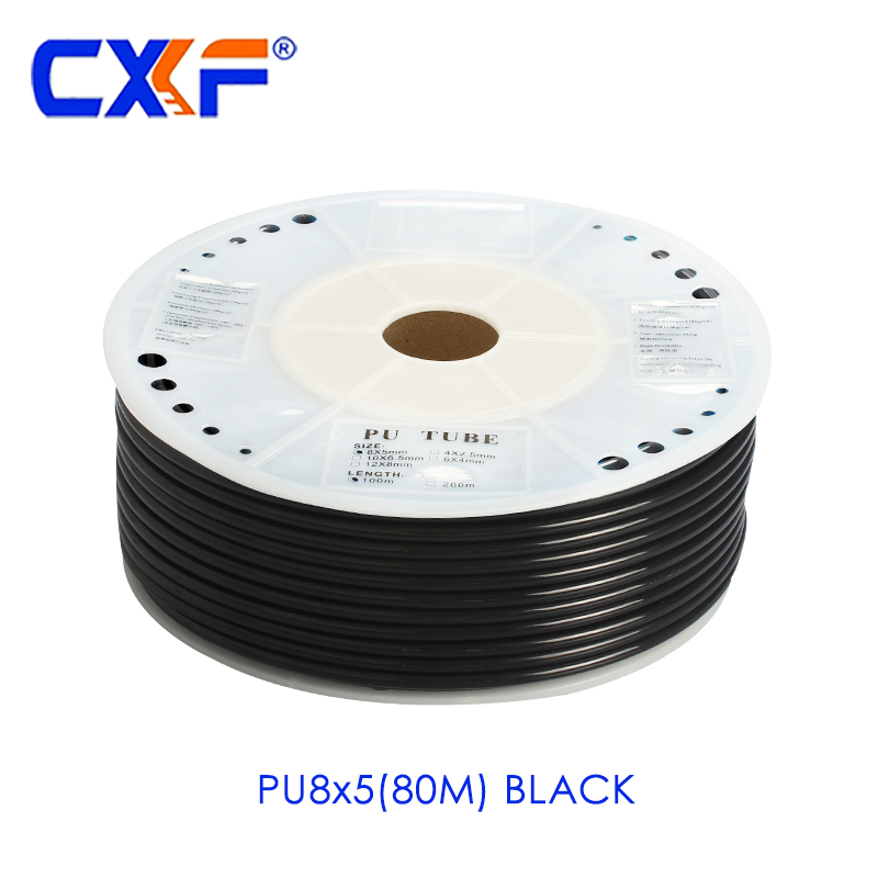 PU8x5 Black Pneumatic Air Compressor Hose
